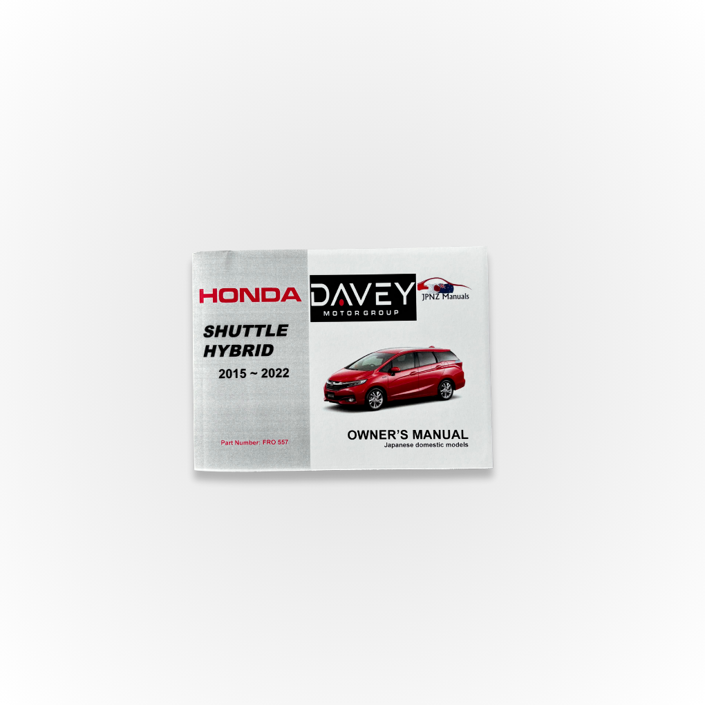 Honda Shuttle Hybrid Manual 2015‚Äì2022 | Buy Online at Davey