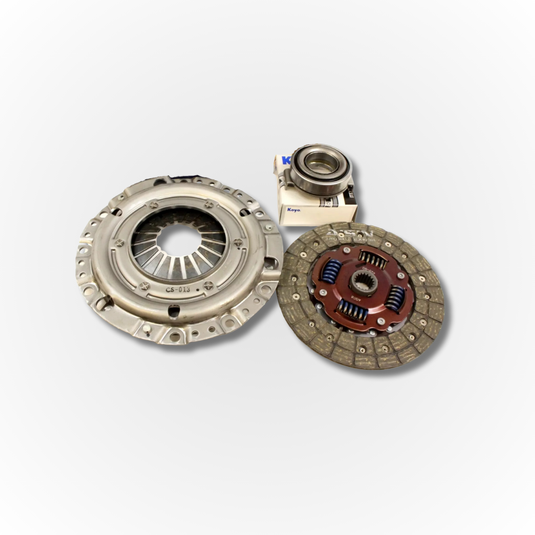 The Davey Parts & Accessories Clutch Kit for the Suzuki Carry. Showing the Pressure plate, Wheel Bearing and Clutch Plate