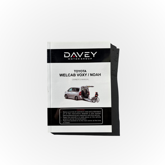 Davey Motor Group Toyota Welcab Voxy/Noah Owner's Manual