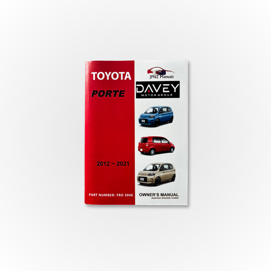 Davey Motor Group's Toyota Porte Owner's Manual