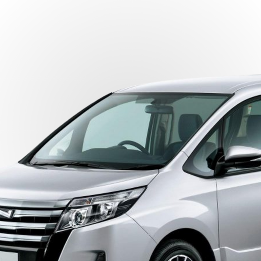 A close-up of the windscreen on a 80 Series (ZZR80) Toyota Voxy/Toyota Noah