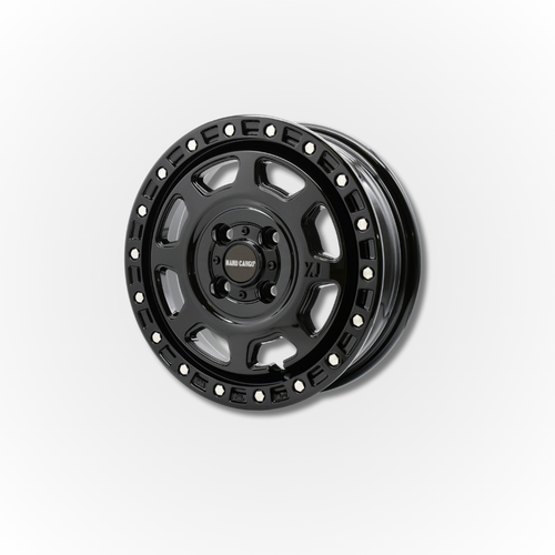 Black Hard Cargo Extreme-J allow wheel on a plain white background