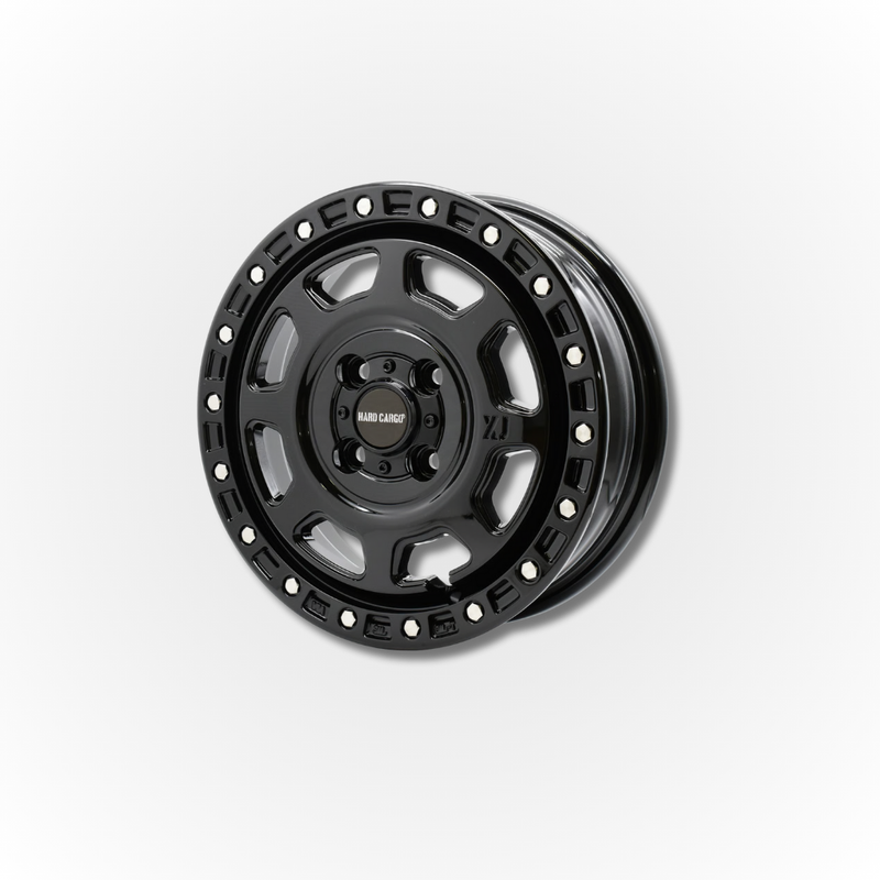 Load image into Gallery viewer, Black Hard Cargo Extreme-J allow wheel on a plain white background
