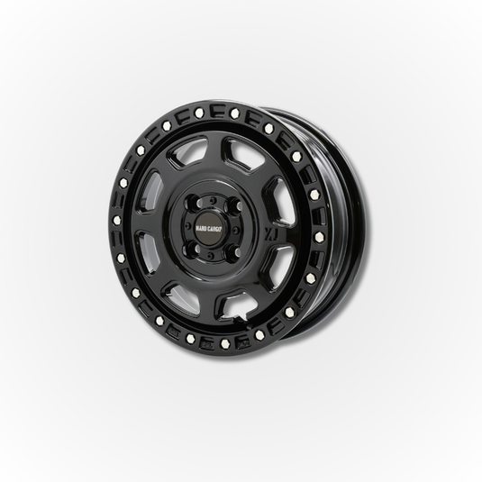 Black Hard Cargo Extreme-J allow wheel on a plain white background