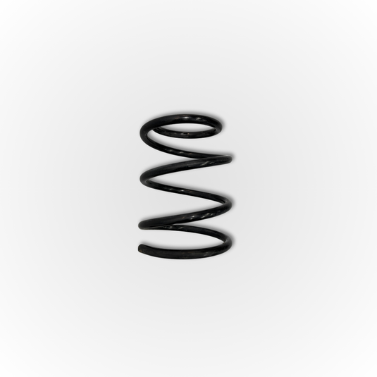 The Second-hand Davey Parts & Accessories black Coil Spring from the Subaru Coil Spring Suspension Set Shown on a white background