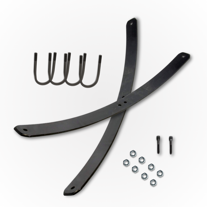 Load image into Gallery viewer, The Davey Motor Group Add-A-Leaf Suspension Kit, showing the parts for the 3-leaf kit
