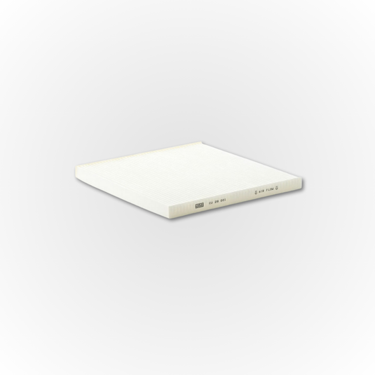 A White Davey Motor Group Cabin Filter suitable for the Daihatsu Hijet 