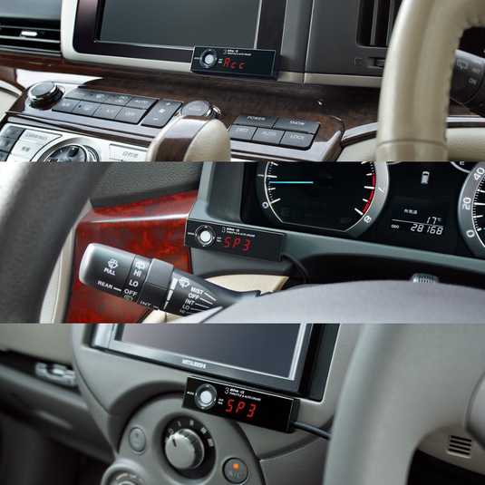 Three images of the Davey Parts and Accessories Cruise Control Kit turned on and working 