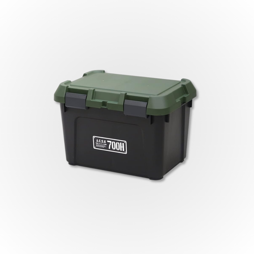 A Heavy Duty Storage box shown with a green lid, suitable for the Daihatsu Hijet