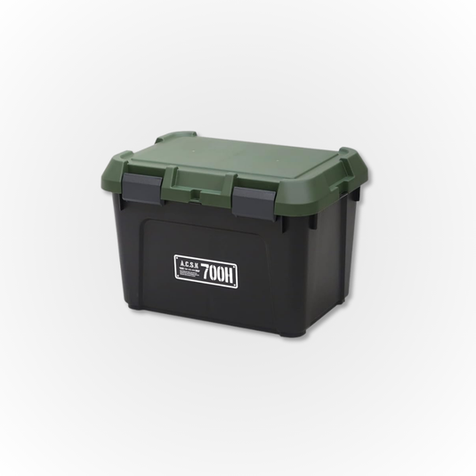 A Heavy Duty Storage box shown with a green lid, suitable for the Daihatsu Hijet