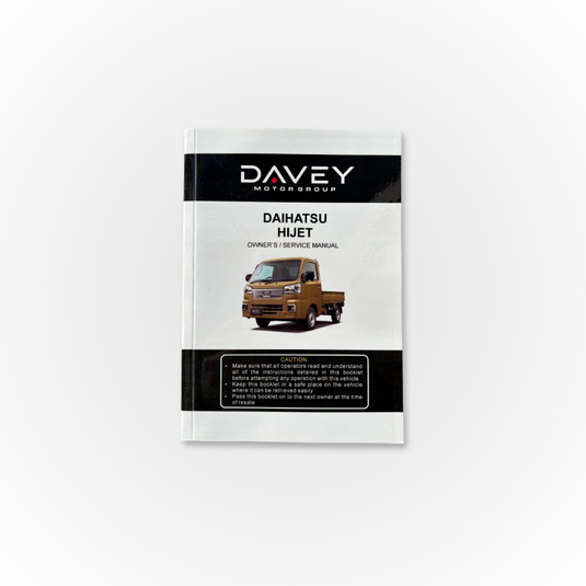 Davey Motor Group's Daihatsu Hijet Owner's Manual