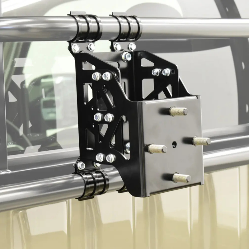 Load image into Gallery viewer, The Hard Cargo Spare Tyre Carrier close up on the back of a Daihatsu Hijet
