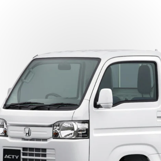 A close-up of the windscreen on a HA9 Honda Acty