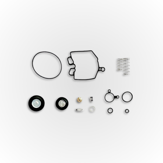 All the parts included in the Honda Acty (HA4) Carburetor rebuild kit