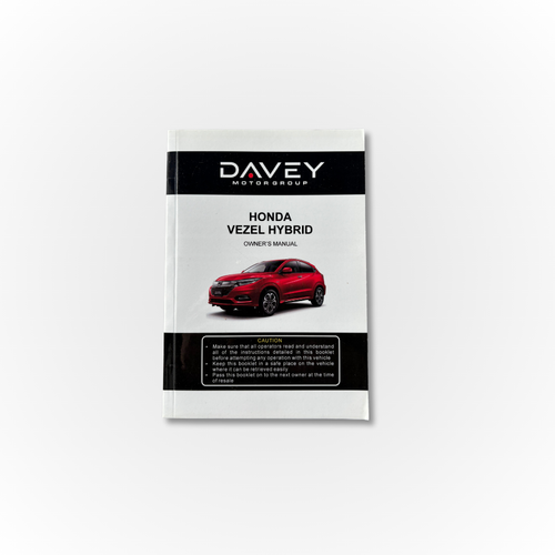 Davey Motor Group's Honda Vezel Hybrid Owner's Manual