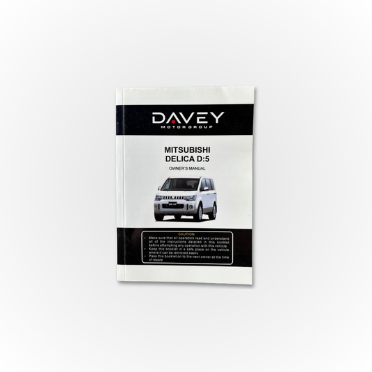 Davey Motor Group's Mitsubishi Delica D:5 Owner's Manual