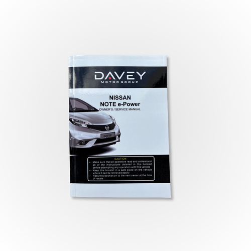 Davey Motor Group's Nissan Note E-Power Owner's Manual