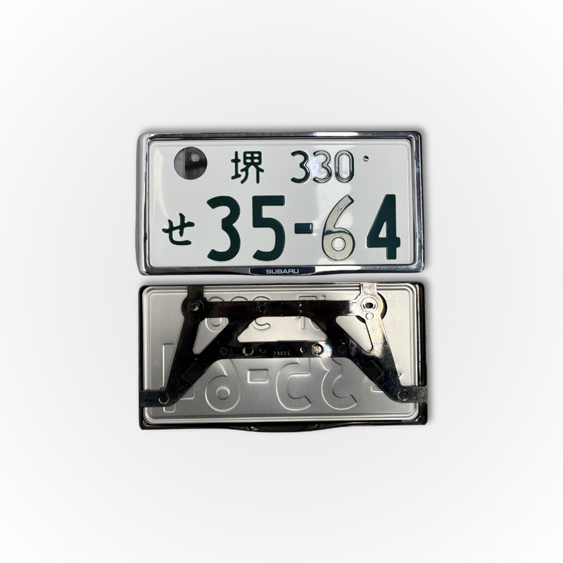 Load image into Gallery viewer, Subaru Badge Japanese Number Plate Frames
