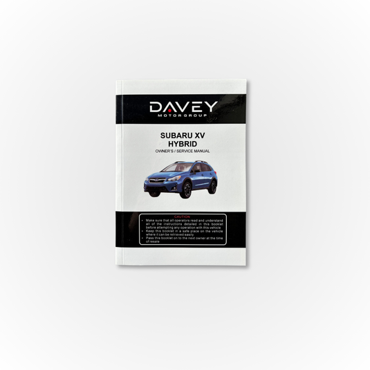 Davey Motor Group's Subaru XV Hybrid Owner's Manual