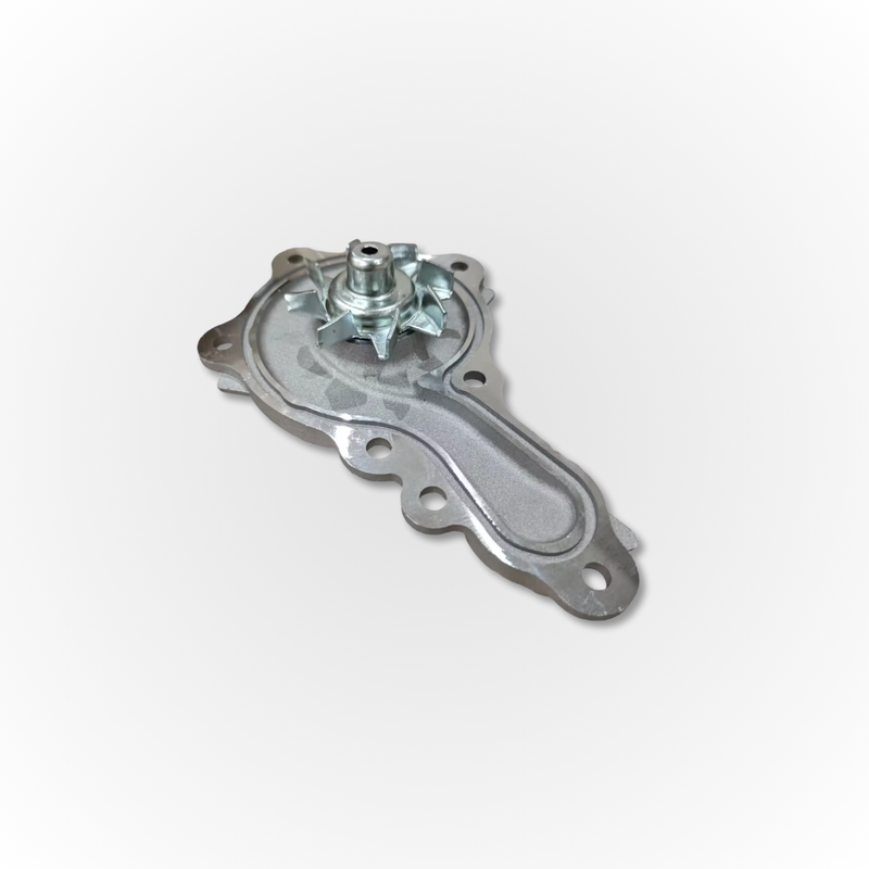 Load image into Gallery viewer, A Silver Water Pump shown from below compatible with the Suzuki Carry
