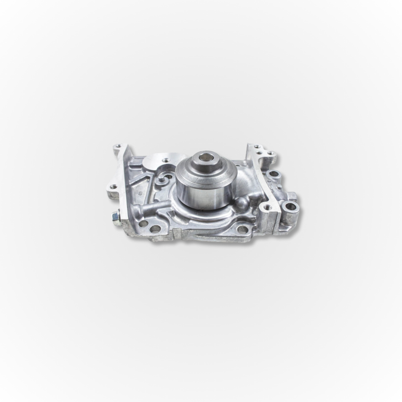 Load image into Gallery viewer, A silver water pump shown from above compatible with the Suzuki Sambar
