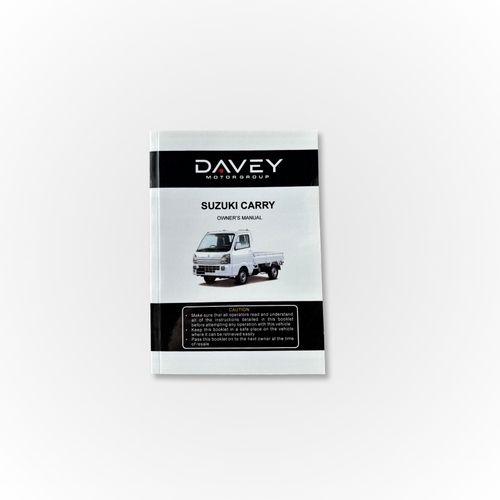 Davey Motor Group's Suzuki Carry Owner's Manual