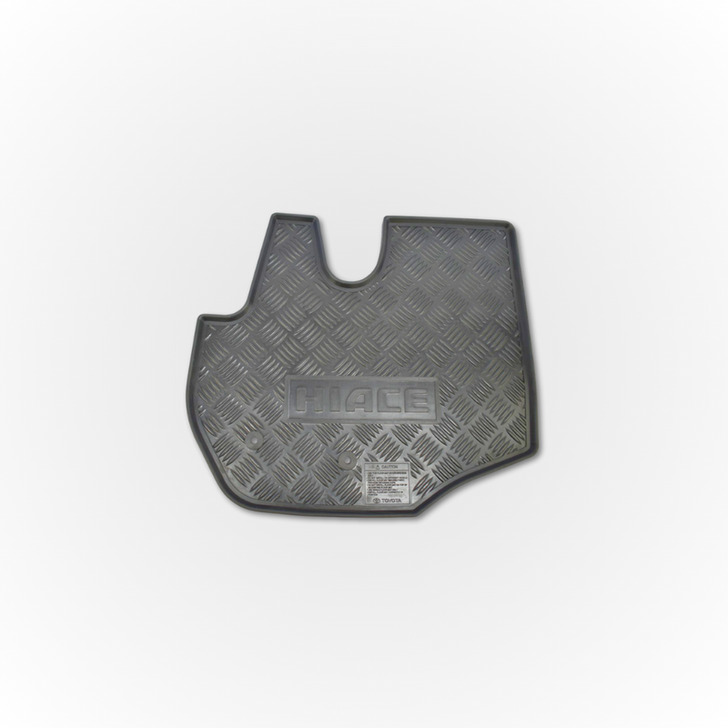 Load image into Gallery viewer, The Davey Motor Group Toyota HiAce rubber Floor Mat for the drivers side of the cabin on a white background

