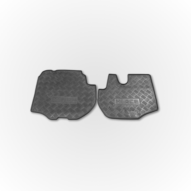 Load image into Gallery viewer, The Davey Motor Group Toyota HiAce rubber Floor Mats shown side by side on a white background
