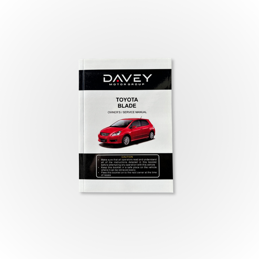 Davey Motor Group's Toyota Blade Owner's Manual